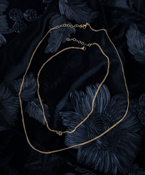 VACANCY(ヴァカンシー)の「スターモチーフ2連チェーンネックレス/取り外し可能(ネックレス・レディース・シルバー/ゴールド・FREE)」の7枚目の写真