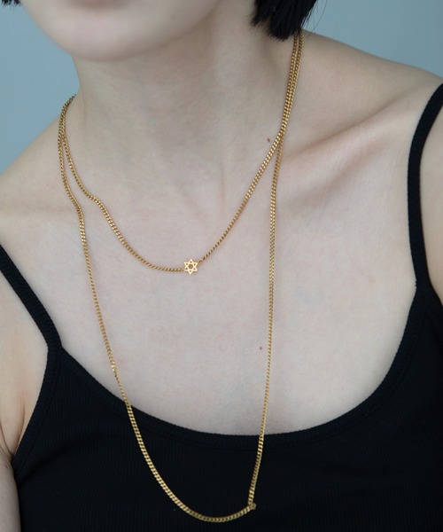 VACANCY(ヴァカンシー)の「スターモチーフ2連チェーンネックレス/取り外し可能(ネックレス・レディース・シルバー/ゴールド・FREE)」の8枚目の写真