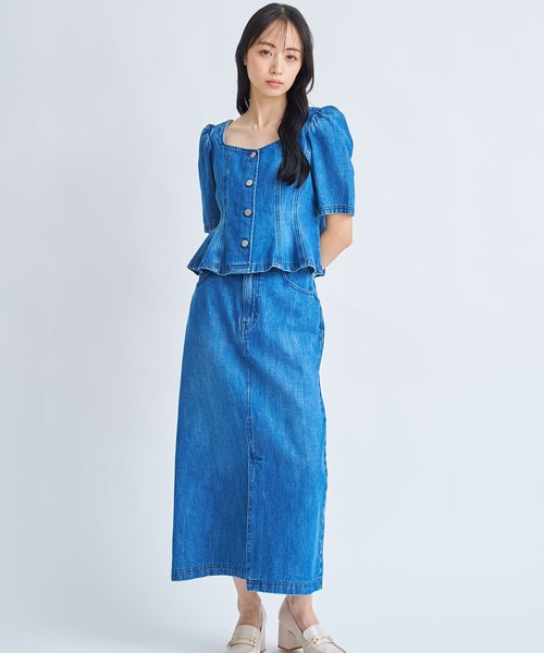 NOELA（ノエラ）の「デニムペンシルスカート（デニムスカート・レディース・インディゴブルー/ダークインディゴブルー・S/M）」の15枚目の写真