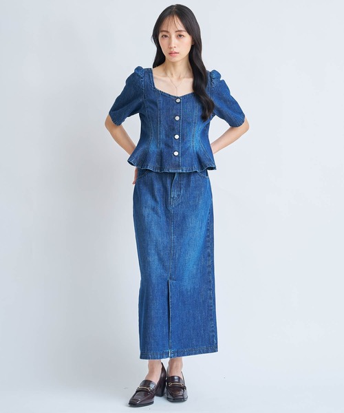 NOELA（ノエラ）の「デニムペンシルスカート（デニムスカート・レディース・インディゴブルー/ダークインディゴブルー・S/M）」の22枚目の写真