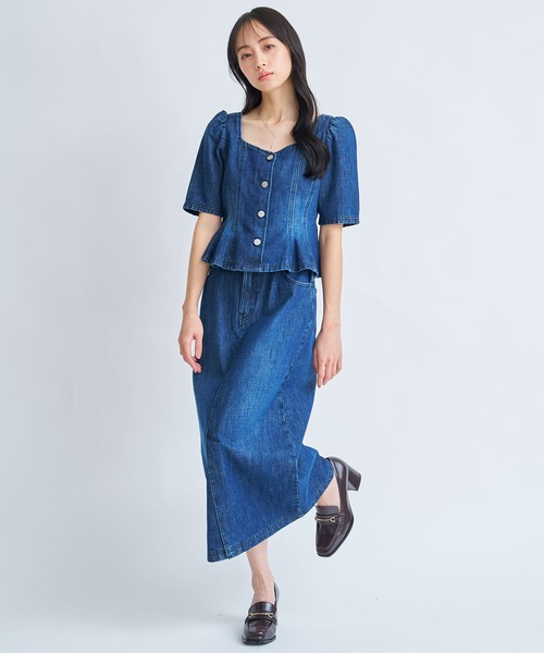 NOELA（ノエラ）の「デニムペンシルスカート（デニムスカート・レディース・インディゴブルー/ダークインディゴブルー・S/M）」の21枚目の写真