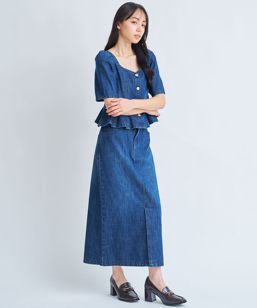 NOELA（ノエラ）の「デニムペンシルスカート（デニムスカート・レディース・インディゴブルー/ダークインディゴブルー・S/M）」の19枚目の写真