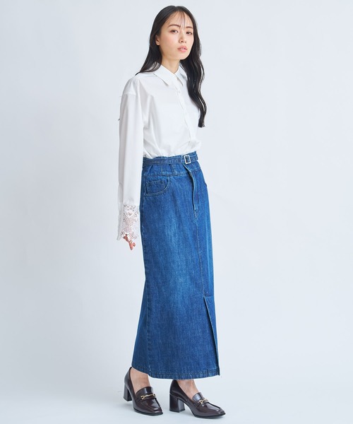 NOELA（ノエラ）の「デニムペンシルスカート（デニムスカート・レディース・インディゴブルー/ダークインディゴブルー・S/M）」の16枚目の写真