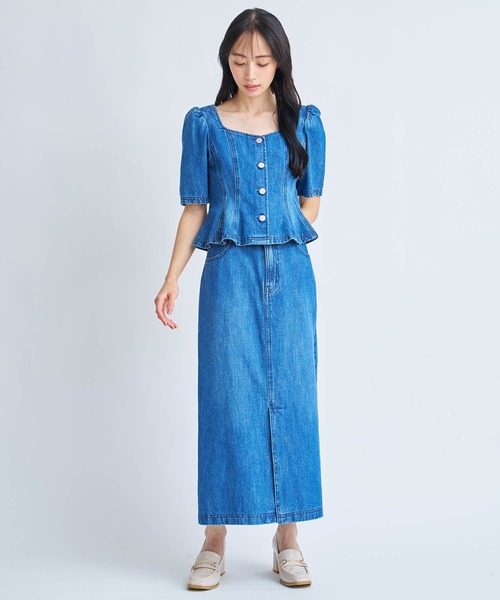 NOELA（ノエラ）の「デニムペンシルスカート（デニムスカート・レディース・インディゴブルー/ダークインディゴブルー・S/M）」の14枚目の写真