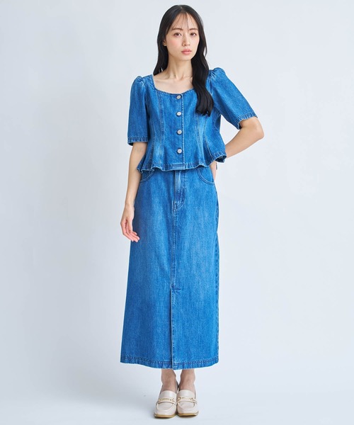 NOELA（ノエラ）の「デニムペンシルスカート（デニムスカート・レディース・インディゴブルー/ダークインディゴブルー・S/M）」の13枚目の写真