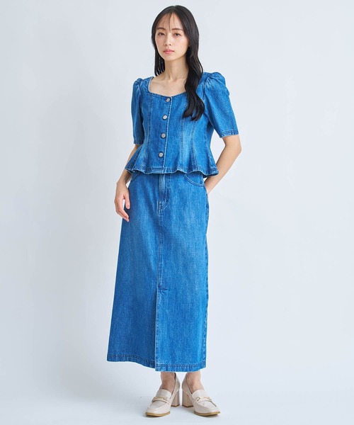 NOELA（ノエラ）の「デニムペンシルスカート（デニムスカート・レディース・インディゴブルー/ダークインディゴブルー・S/M）」の12枚目の写真