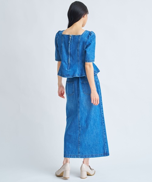 NOELA（ノエラ）の「デニムペンシルスカート（デニムスカート・レディース・インディゴブルー/ダークインディゴブルー・S/M）」の10枚目の写真