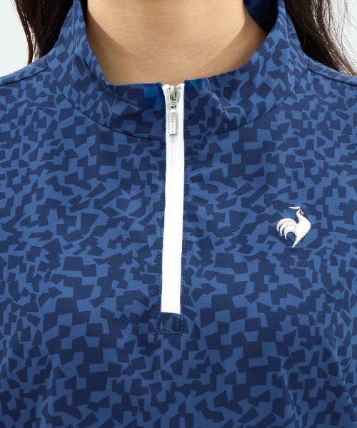 le coq sportif GOLF（ルコックスポルティフゴルフ）の「【ワイドシルエット】総柄半袖シャツ（Tシャツ/カットソー・レディース・ブルー/ネイビー・L/M/XL/S/3L）」の6枚目の写真