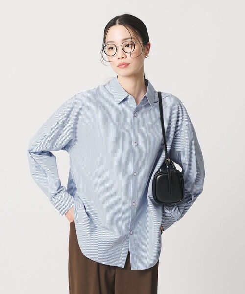 BEAUTY&YOUTH UNITED ARROWS（ビューティーアンドユースユナイテッドアローズ）の「【WEB限定】ストライプ レギュラーシャツ（シャツ/ブラウス・レディース・ライトブルー/ベージュ/ネイビー・FREE）」の8枚目の写真