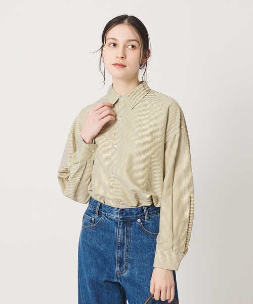 BEAUTY&YOUTH UNITED ARROWS（ビューティーアンドユースユナイテッドアローズ）の「【WEB限定】ストライプ レギュラーシャツ（シャツ/ブラウス・レディース・ライトブルー/ベージュ/ネイビー・FREE）」の12枚目の写真