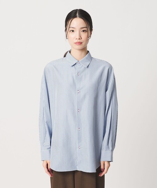 BEAUTY&YOUTH UNITED ARROWS（ビューティーアンドユースユナイテッドアローズ）の「【WEB限定】ストライプ レギュラーシャツ（シャツ/ブラウス・レディース・ライトブルー/ベージュ/ネイビー・FREE）」の15枚目の写真