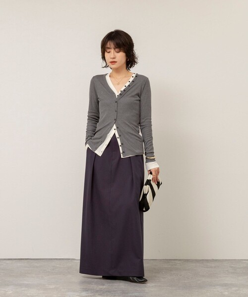 MAQWEL(マクウェル)の「【MAQWEL/マクウェル】タックロングスカート(スカート・レディース・ベージュ/ネイビー・M/S)」の9枚目の写真