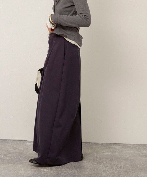 MAQWEL(マクウェル)の「【MAQWEL/マクウェル】タックロングスカート(スカート・レディース・ベージュ/ネイビー・M/S)」の12枚目の写真