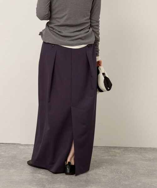 MAQWEL(マクウェル)の「【MAQWEL/マクウェル】タックロングスカート(スカート・レディース・ベージュ/ネイビー・M/S)」の13枚目の写真