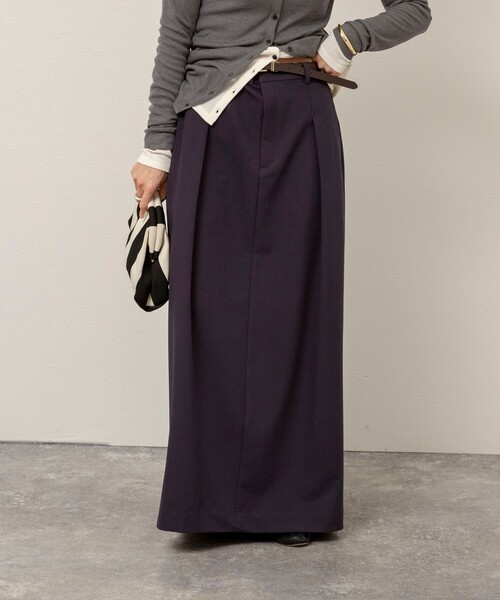 MAQWEL(マクウェル)の「【MAQWEL/マクウェル】タックロングスカート(スカート・レディース・ベージュ/ネイビー・M/S)」の16枚目の写真