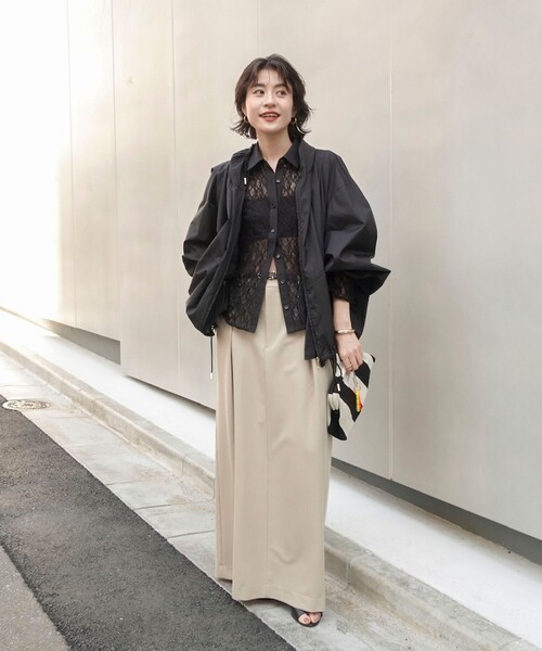 MAQWEL(マクウェル)の「【MAQWEL/マクウェル】タックロングスカート(スカート・レディース・ベージュ/ネイビー・M/S)」の21枚目の写真