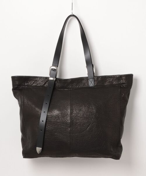 ALLSAINTS(オールセインツ)の「HAVEN LEATHER TOTE BAG | HAVEN レザー トート バッグ(トートバッグ・メンズ・ブラック・ONE SIZE)」の7枚目の写真