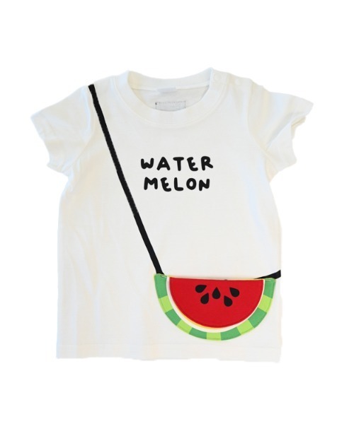 CHEEK ROOM（チークルーム）の「チークルーム すいかポシェット Tシャツ（Tシャツ/カットソー・キッズ・イエロー/ライトグリーン/オフホワイト・90cm/100cm/110cm/120cm/130cm/80ｃｍ）」の13枚目の写真
