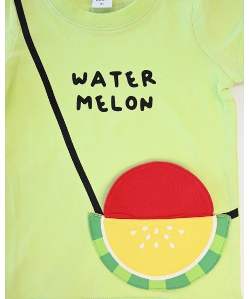 CHEEK ROOM（チークルーム）の「チークルーム すいかポシェット Tシャツ（Tシャツ/カットソー・キッズ・イエロー/ライトグリーン/オフホワイト・90cm/100cm/110cm/120cm/130cm/80ｃｍ）」の16枚目の写真
