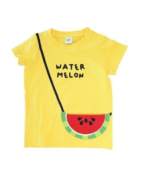 CHEEK ROOM（チークルーム）の「チークルーム すいかポシェット Tシャツ（Tシャツ/カットソー・キッズ・イエロー/ライトグリーン/オフホワイト・90cm/100cm/110cm/120cm/130cm/80ｃｍ）」の17枚目の写真