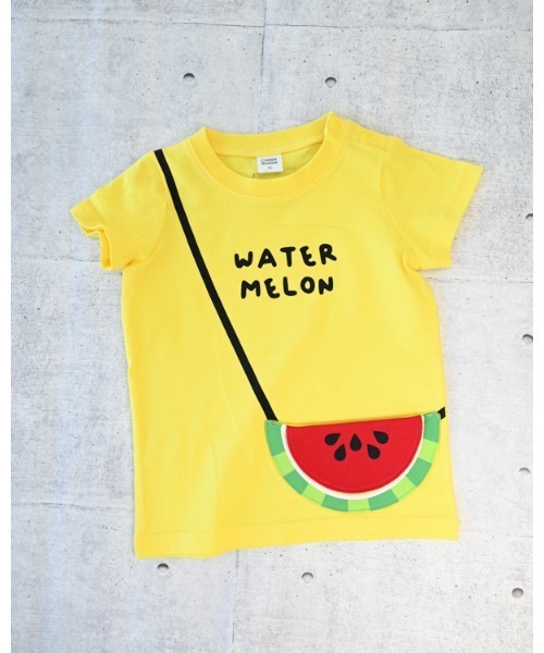 CHEEK ROOM（チークルーム）の「チークルーム すいかポシェット Tシャツ（Tシャツ/カットソー・キッズ・イエロー/ライトグリーン/オフホワイト・90cm/100cm/110cm/120cm/130cm/80ｃｍ）」の22枚目の写真