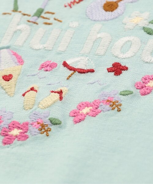 Seraph(セラフ)の「ハワイアン刺繍Tシャツ_ジュニア対応(Tシャツ/カットソー・キッズ・オフホワイト/レモンイエロー/ピンク/ミント・140/130/120/110/100/90/80)」の6枚目の写真
