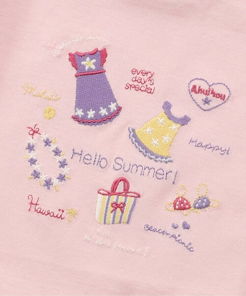 Seraph(セラフ)の「ハワイアン刺繍Tシャツ_ジュニア対応(Tシャツ/カットソー・キッズ・オフホワイト/レモンイエロー/ピンク/ミント・140/130/120/110/100/90/80)」の10枚目の写真
