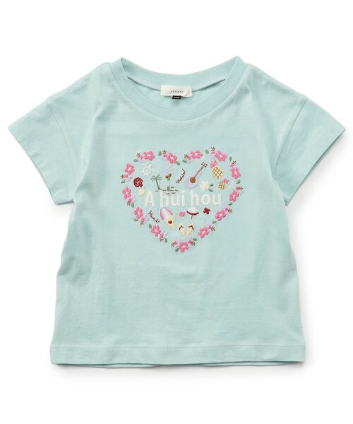 Seraph(セラフ)の「ハワイアン刺繍Tシャツ_ジュニア対応(Tシャツ/カットソー・キッズ・オフホワイト/レモンイエロー/ピンク/ミント・140/130/120/110/100/90/80)」の11枚目の写真