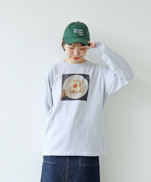 PAR ICI(パーリッシィ)の「【WEB限定】Fried Egg Toast Tシャツ(Tシャツ/カットソー・レディース・ホワイト/ピンク/杢グレー・FREE)」の3枚目の写真