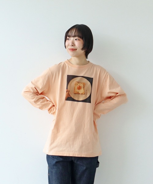 PAR ICI(パーリッシィ)の「【WEB限定】Fried Egg Toast Tシャツ(Tシャツ/カットソー・レディース・ホワイト/ピンク/杢グレー・FREE)」の5枚目の写真