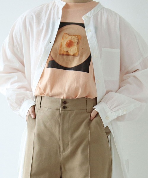 PAR ICI(パーリッシィ)の「【WEB限定】Fried Egg Toast Tシャツ(Tシャツ/カットソー・レディース・ホワイト/ピンク/杢グレー・FREE)」の15枚目の写真