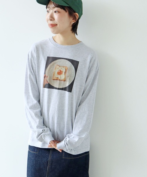 PAR ICI(パーリッシィ)の「【WEB限定】Fried Egg Toast Tシャツ(Tシャツ/カットソー・レディース・ホワイト/ピンク/杢グレー・FREE)」の20枚目の写真