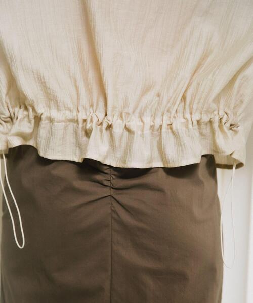 LAATO（ラート）の「drawstring shirts（シャツ/ブラウス・レディース・カーキ/オフホワイト・FREE）」の8枚目の写真
