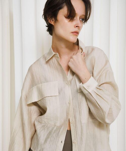 LAATO（ラート）の「drawstring shirts（シャツ/ブラウス・レディース・カーキ/オフホワイト・FREE）」の9枚目の写真