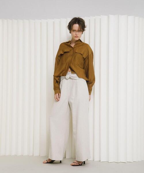 LAATO（ラート）の「drawstring shirts（シャツ/ブラウス・レディース・カーキ/オフホワイト・FREE）」の16枚目の写真