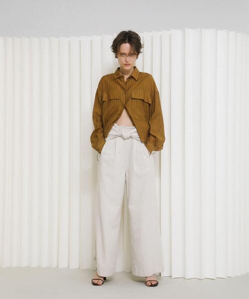 LAATO（ラート）の「drawstring shirts（シャツ/ブラウス・レディース・カーキ/オフホワイト・FREE）」の18枚目の写真