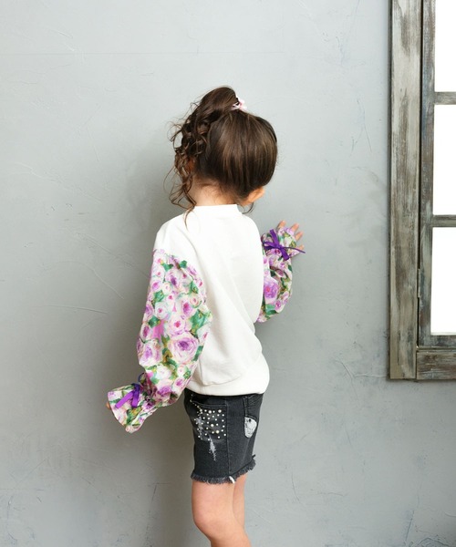 Rora（ローラ）の「シャル トップス（Tシャツ/カットソー・キッズ・ホワイト・110cm/120cm/130cm/140cm/150cm）」の5枚目の写真