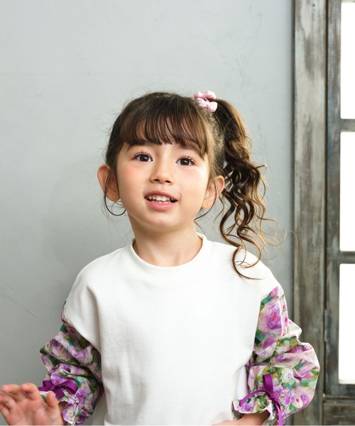 Rora（ローラ）の「シャル トップス（Tシャツ/カットソー・キッズ・ホワイト・110cm/120cm/130cm/140cm/150cm）」の7枚目の写真