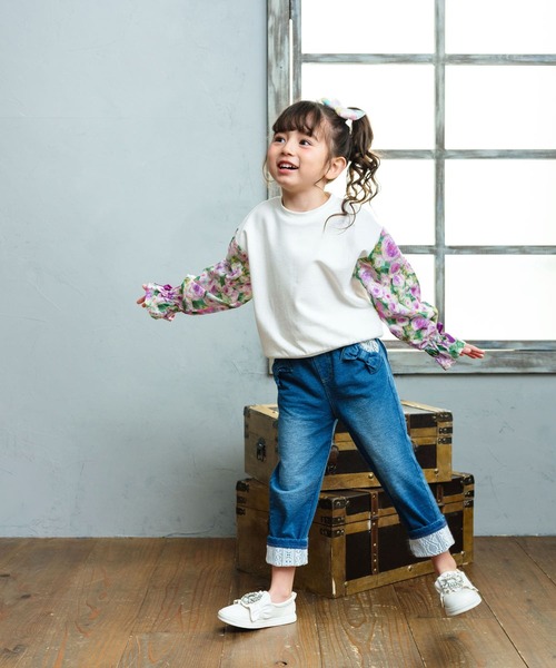 Rora（ローラ）の「シャル トップス（Tシャツ/カットソー・キッズ・ホワイト・110cm/120cm/130cm/140cm/150cm）」の12枚目の写真