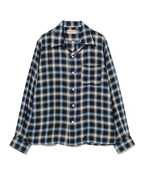 SUGAR CANE(シュガーケーン)の「SUGAR CANE / オンブレ チェック シャツ(シャツ/ブラウス・レディース・ブルー・SMALL)」の2枚目の写真