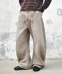 INTEMPOMOOD（インテンポムード）の「ペイルフェイドカーブデニム_ベージュ（デニムパンツ）」