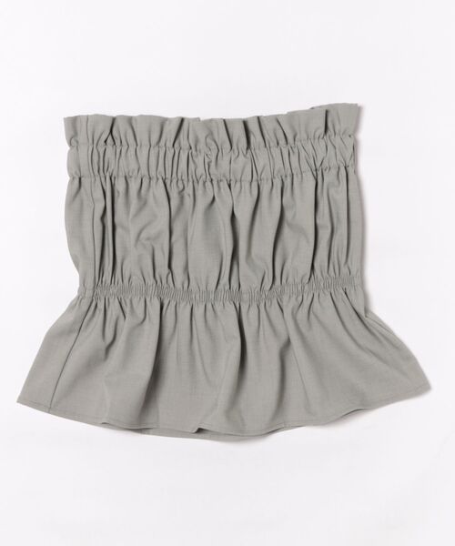 STYLEBLOCK（スタイルブロック）の「リネンタッチギャザーベアトップ（シャツ/ブラウス・レディース・グレー/ブラック/ベージュ/ネイビー・M）」の3枚目の写真