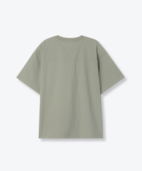 MUSINSA STANDARD KIDS（ムシンサスタンダードキッズ）の「クールタッチオーバーサイズポケットウーブンTシャツ[ライトカーキ]（Tシャツ/カットソー・レディース・その他・110/120/100/130/140/150/160）」の3枚目の写真
