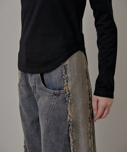 mline（エムライン）の「[mline]プレート ラウンドＴシャツ（Tシャツ/カットソー・レディース・オフホワイト/ブラック・FREE）」の18枚目の写真