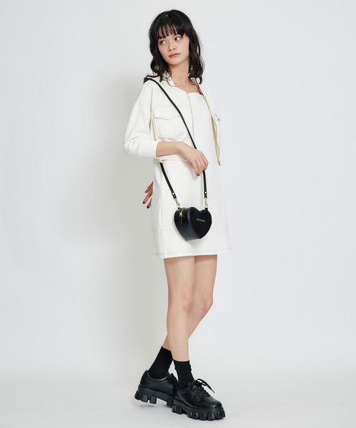 REDYAZEL（レディアゼル）の「【セットアップ可能】バイカラーステッチカットブルゾン（ブルゾン・レディース・キナリ/ミント/ネイビー・FREE）」の8枚目の写真