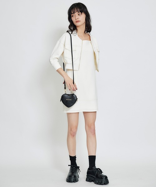 REDYAZEL（レディアゼル）の「【セットアップ可能】バイカラーステッチカットブルゾン（ブルゾン・レディース・キナリ/ミント/ネイビー・FREE）」の10枚目の写真