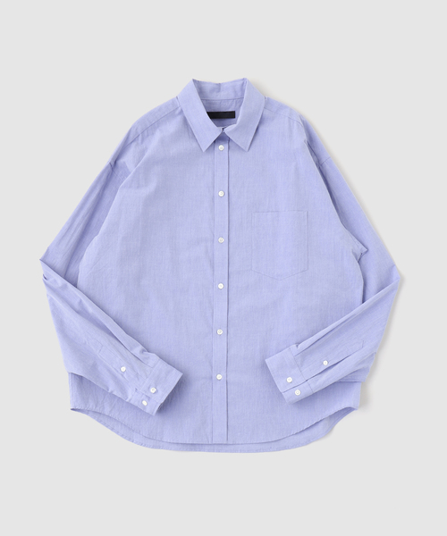 WISM(ウィズム)の「NAMELESSNESS / ネームレスネス COTTON LONG SLEEVE SHIRT(シャツ/ブラウス・メンズ・ブルー/ブルー系その他/ホワイト・3/2)」の15枚目の写真