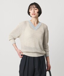 新品未使用UNITED ARROWS ホワイトベージュVネック セーター UNITED ARROWS｜ユナイテッドアローズのニット/セーター（Vネック