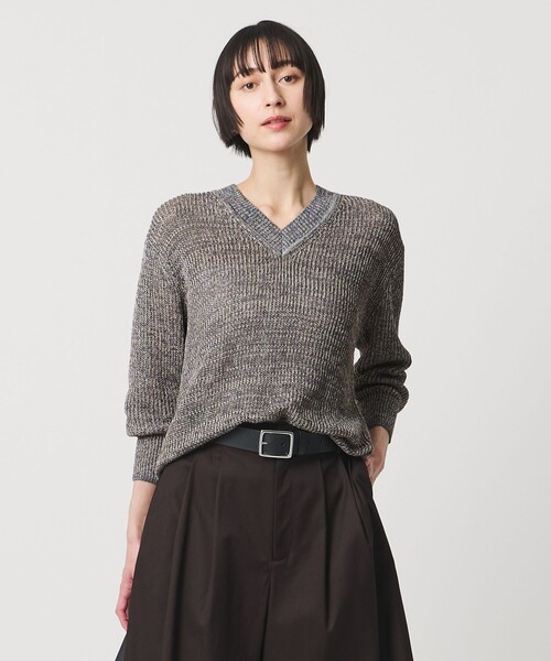 UNITED ARROWS(ユナイテッドアローズ)の「カラーヤーン Vネック ニット ‐ウォッシャブル‐(ニット/セーター・レディース・ダークグレー/ライトグレー/ターコイズブルー系・FREE)」の21枚目の写真