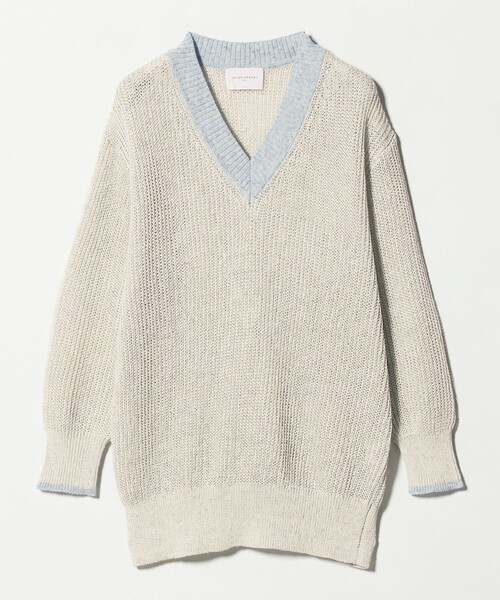 UNITED ARROWS(ユナイテッドアローズ)の「カラーヤーン Vネック ニット ‐ウォッシャブル‐(ニット/セーター・レディース・ダークグレー/ライトグレー/ターコイズブルー系・FREE)」の6枚目の写真